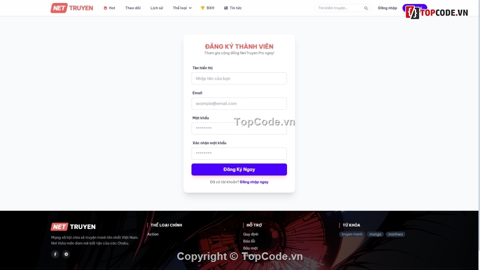 Code truyện tranh,Web đọc truyện,Web Đọc Truyện Tranh Nettruyen Clone,Code Web Đọc Truyện Tranh